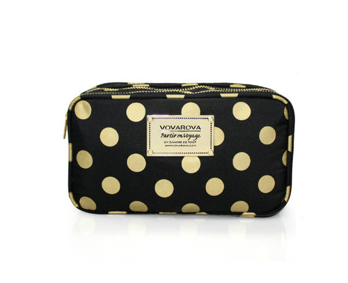 Compact Brush Case - Golden Dotty