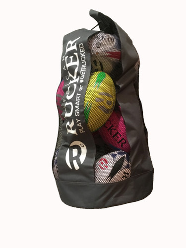 This Ball Bag comes with 10 American Rucker Balls.
There will be space for Cones, Head Guards, Padded Compression Vests, and Water Bottles.