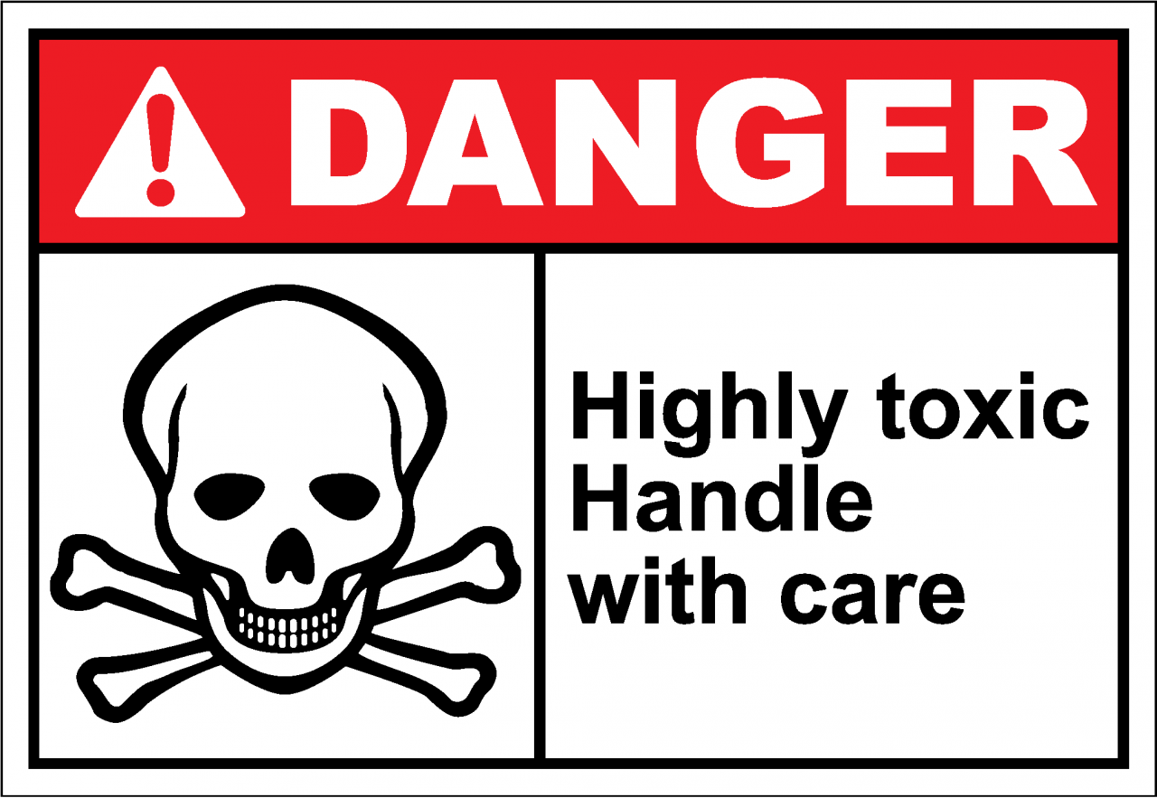 Danger Sign Highly Toxic Handle With Care - SafetyKore.com