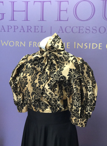 Tawni Haynes Damask Bow Blouse