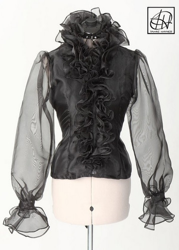 TAWNI HAYNES ORGANZA RUFFLE BLOUSE