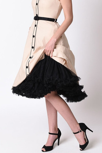 RUFFLED TEA LENGTH CRINOLINE