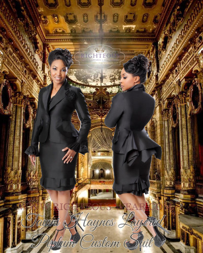 TAWNI HAYNES LAYERED PEPLUM CUSTOM SUIT