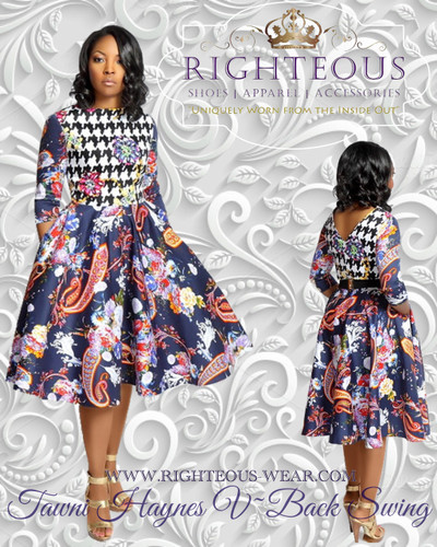 TAWNI HAYNES SIGNATURE V-BACK SWING DRESS