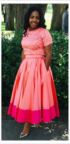 TAWNI HAYNES TWO TONE SWING SKIRT