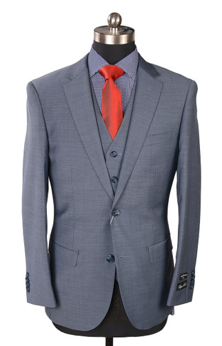 RSA 3 Piece Medium Grey Slim Fit Suit