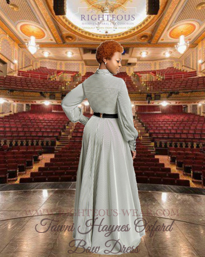 TAWNI HAYNES OXFORD BOW DRESS