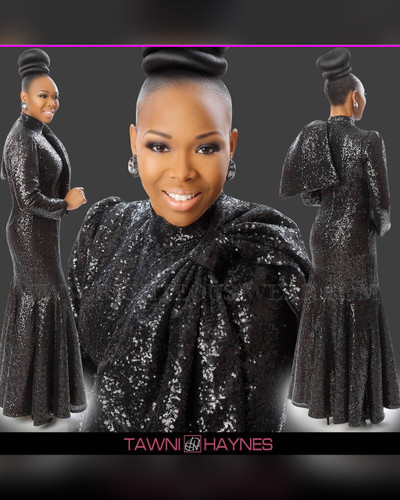 TAWNI HAYNES CUSTOM SEQUIN MERMAID PENCIL DRESS