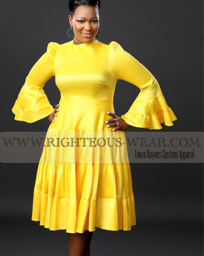 TAWNI HAYNES BELL SLEEVE SWING DRESS