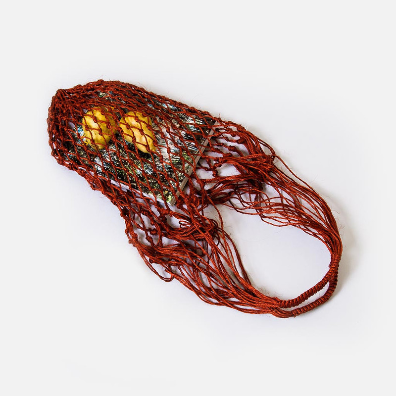 Oversized Fique Burgundy Net Bag