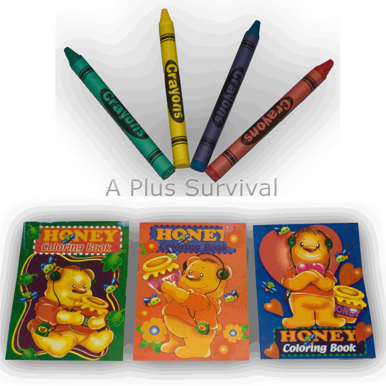 Activity Coloring Book and Crayons Combo - A Plus Survival Activity Coloring Book and Crayons Combo - A Plus Survival