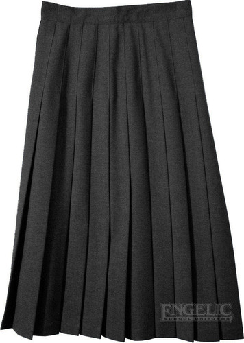 Juniors School Uniform Pleated Skirt Black Poly/Wool