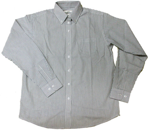 Girls Broadcloth Striped Blouse Black/White