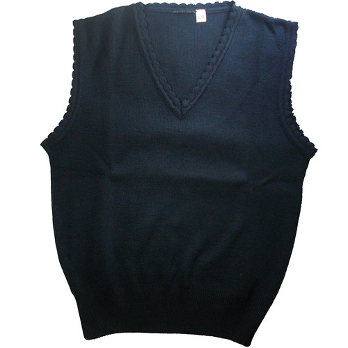Scalloped Sleeveless Sweater Vest