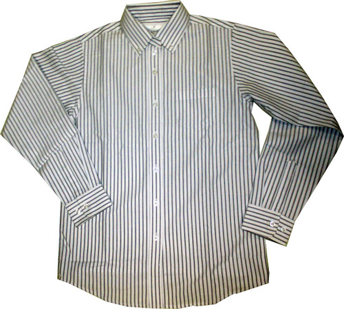 Oxford Striped Blouse Blouse Black/White