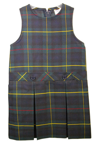 Box Pleated Low Waisted Jumper | Plaid G | Color #83