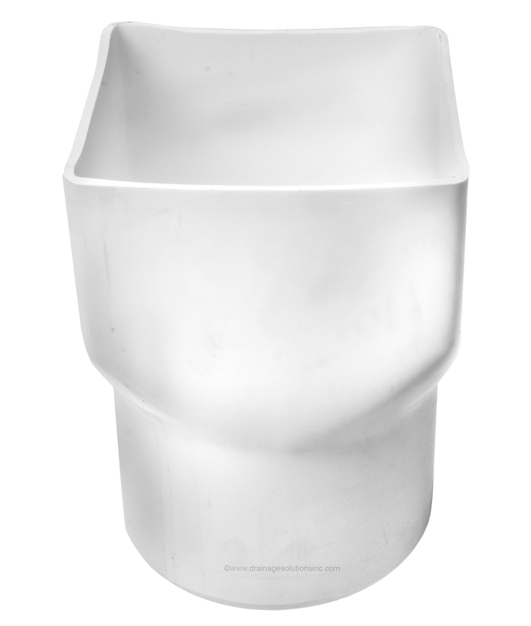 PVC 6" x 6" x 6" SDR35 Downspout Adapter (Centered) (DSA x Spigot
