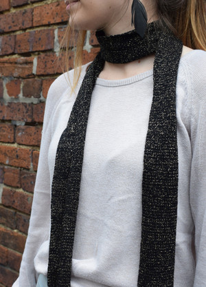 Black with Gold Lurex