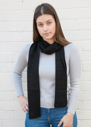 black basic scarf