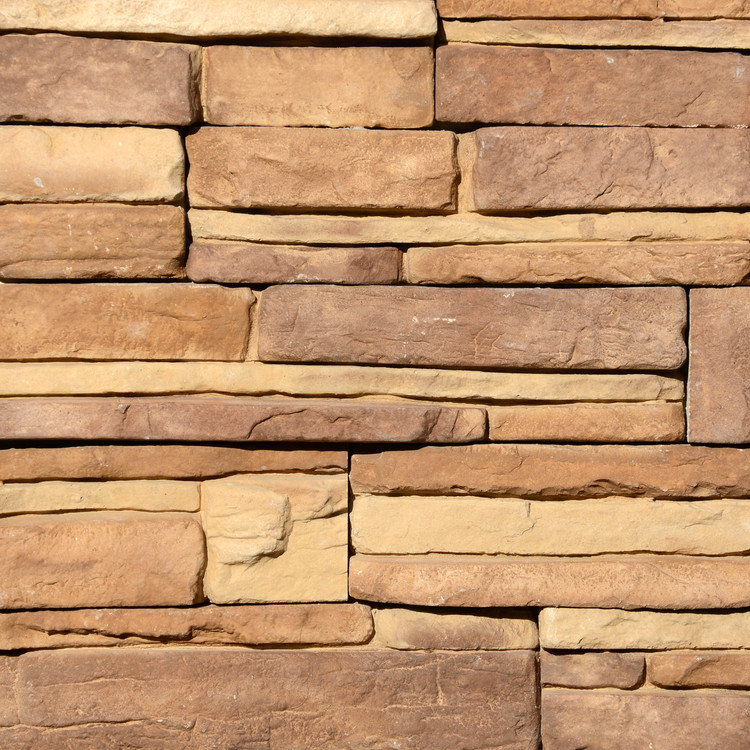 Photo of Cascade Quick Fit Stone Veneer Panel samples from Superior Stone MFG. This is a panelized product that is easy to install.