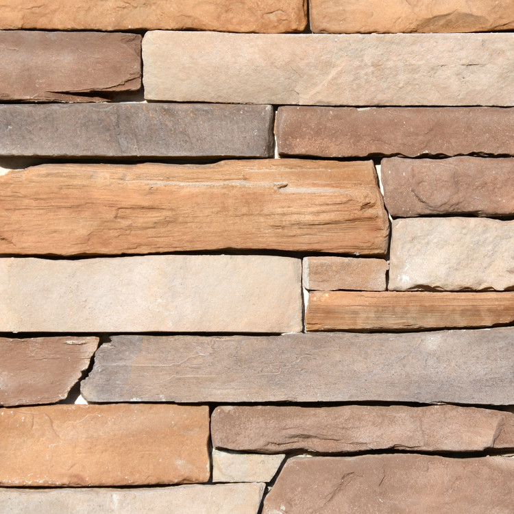 Picture of a Ledgestone Stone Veneer in the Alpine color palette by Superior Stone (Washington based).