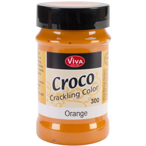 Croco Crackle Lacquer Orange