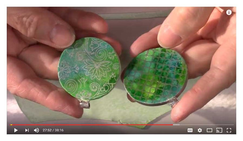 Silk Screens with Alcohol Ink Backgrounds by Gayle Thompson