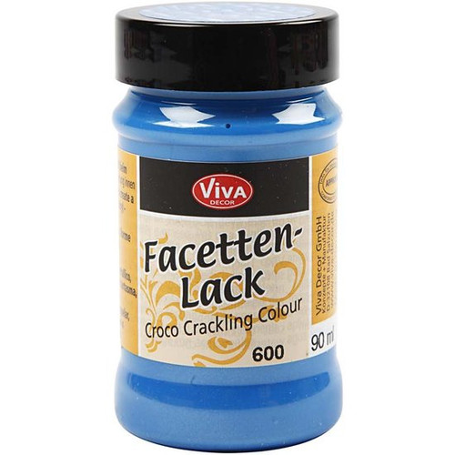 Croco Crackle Lacquer Blue