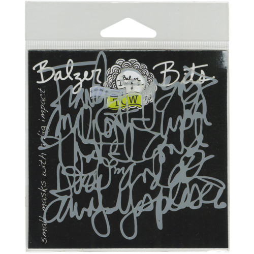 Crafter's Workshop Balzer Bits Mask 4"X4" Messy Script Bits