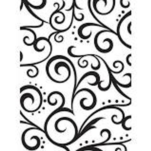 Background Embossing Folder 4.25"X5.75" - Scroll