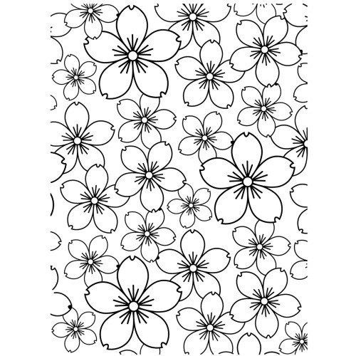 Background Embossing Folder 4.25"X5.75" - Cherry Blossom