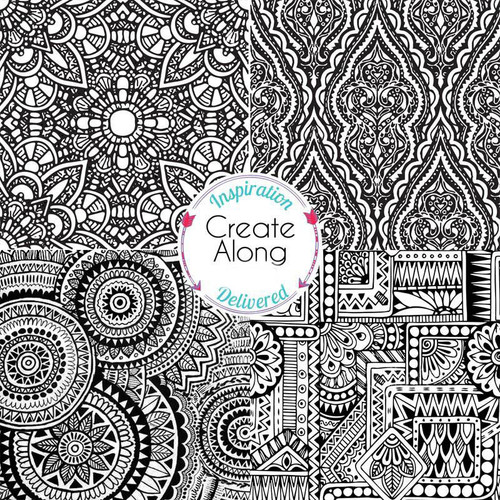 Silkscreen Stencil Trip to India Multi Image for Polymer Clay and Mixed Media