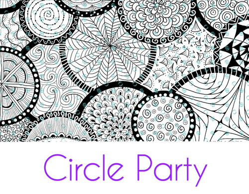 Circle Party Large Silkscreen Stencil