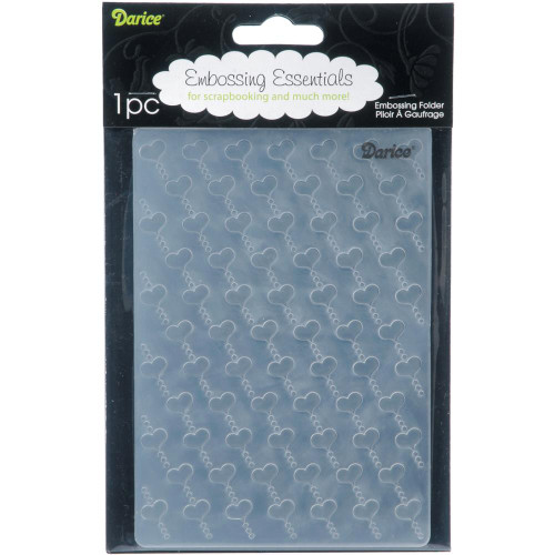 Background Embossing Folder 4.25"X5.75" - Hearts Diagonal