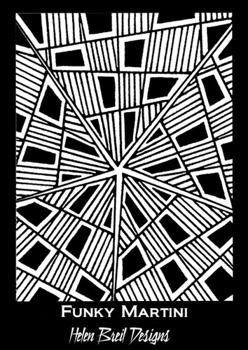 Helen Breil Silk Screens - Funky Martini