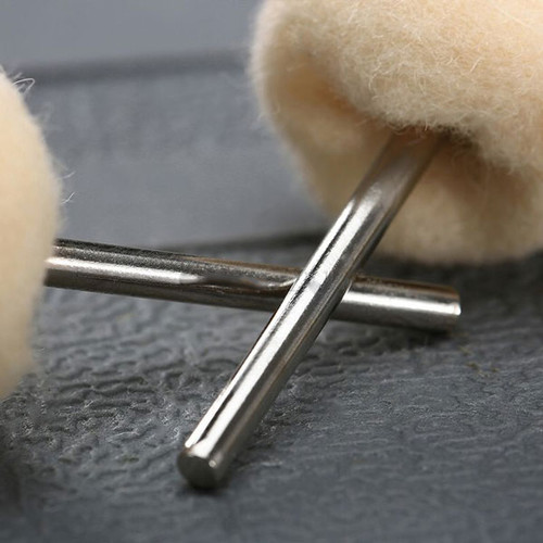 Buffing Shank with Wool Polishing Head 1"
