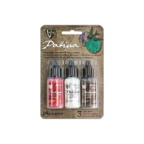 Vintaj Patinas Inks for Metals - Painted Barn-Garnet/Marble/Earth