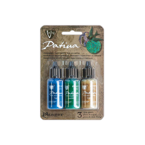 Vintaj Patinas Inks for Metals - Faded Pickup-Lapid/Emerald/Topaz