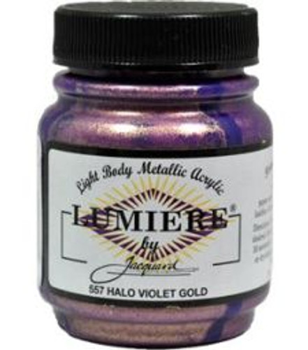 Jacquard Lumiere Metallic Acrylic Paint 2.25oz - Halo Violet Gold