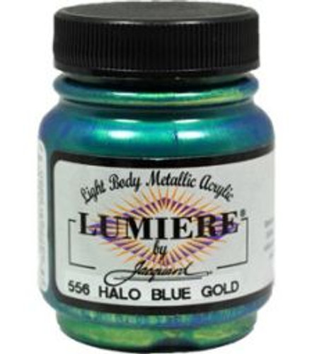 Jacquard Lumiere Metallic Acrylic Paint 2.25oz - Halo Blue Gold