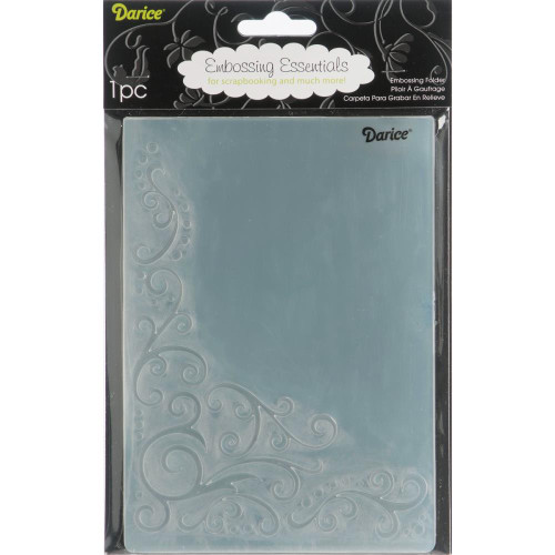 Background Embossing Folder 5.75" - Scroll Flourish Corner
