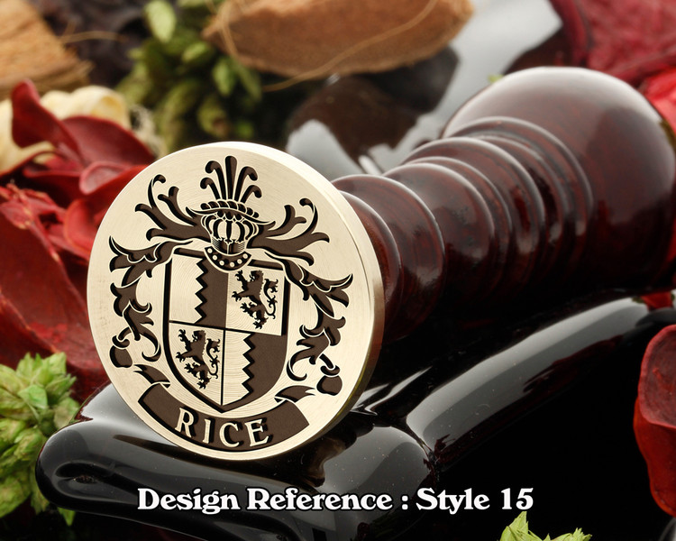 Rice Family Crest Wax Seal D15