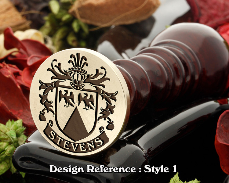 Stevens Family Crest Wax Seal D1