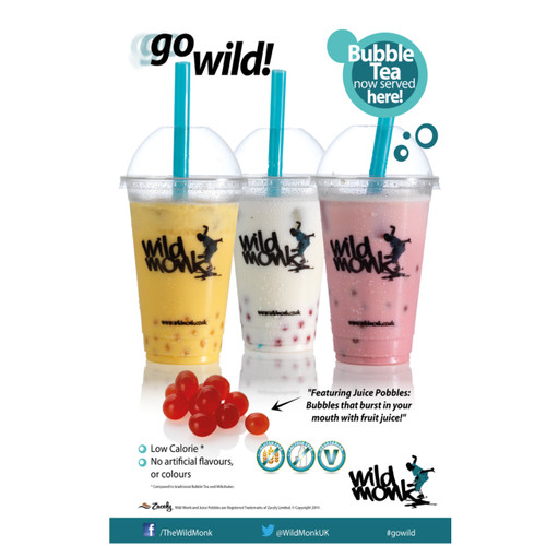 Wild Monk Bubble Tea POS Poster (A3)