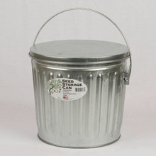 Galvanized Seed Storage Can w/ Lid - 5 Gal