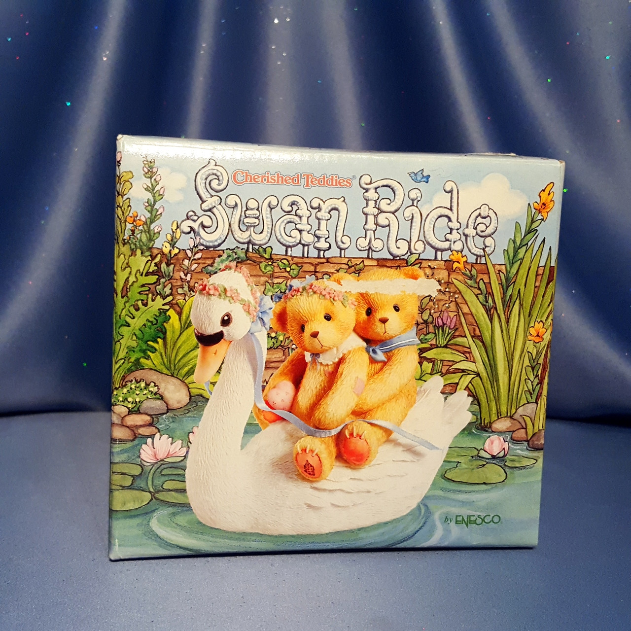 swan ride with matt and vicki figurine by cherished ted