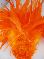 ROOSTER Saddle Feathers, strung, long, Orange, per foot ROOSTER Saddle Feathers, strung, long, Orange, per foot