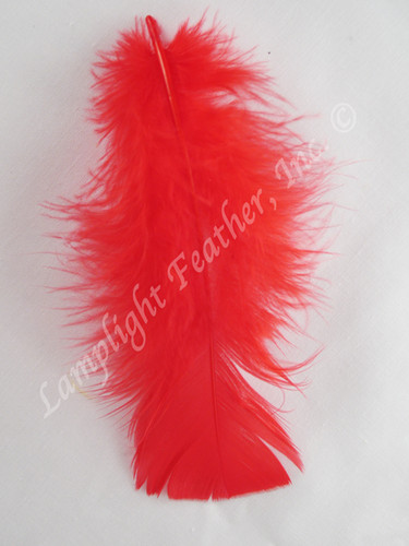 Red Turkey Plumage (flats) Craft Feathers per Ounce from Lamplight Feather package