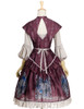 Gothic Fashion Printed Midi Dress Retro Summer Dress Prom Dress