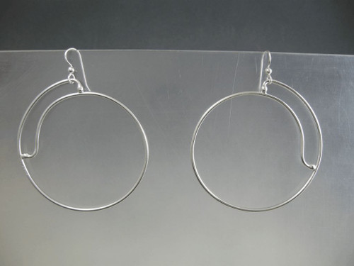 Closed Side Spiral 50mm Crashing Waves Hoop Earrings In Sterling Closed Side Spiral 50mm Crashing Waves Series Hoop Earrings In Sterling Silver